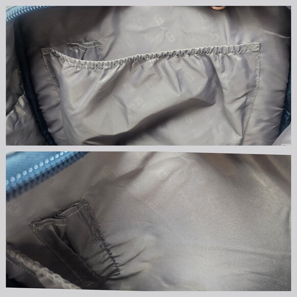 NWOT LUG Puddle Jumper Overnight Weekend Gym Tote Bag Brushed Heather Gray Blue - Picture 8 of 11